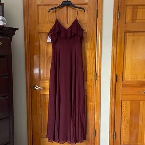 Jenny Yoo Anthropologie BHLDN Mila Cinnamon Rose Maxi Dress Sz 12 NWT